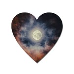 Dark Full Moonscape Midnight Scene Heart Magnet Front