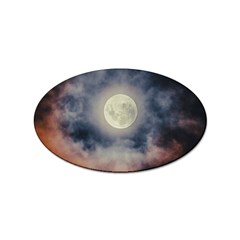 Dark Full Moonscape Midnight Scene Sticker Oval (100 Pack)