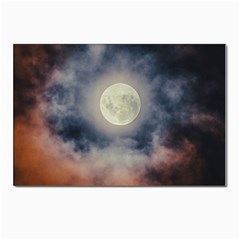 Dark Full Moonscape Midnight Scene Postcards 5  X 7  (pkg Of 10) by dflcprintsclothing