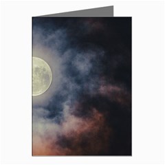 Dark Full Moonscape Midnight Scene Greeting Cards (pkg Of 8) by dflcprintsclothing