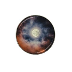 Dark Full Moonscape Midnight Scene Hat Clip Ball Marker (4 Pack) by dflcprintsclothing