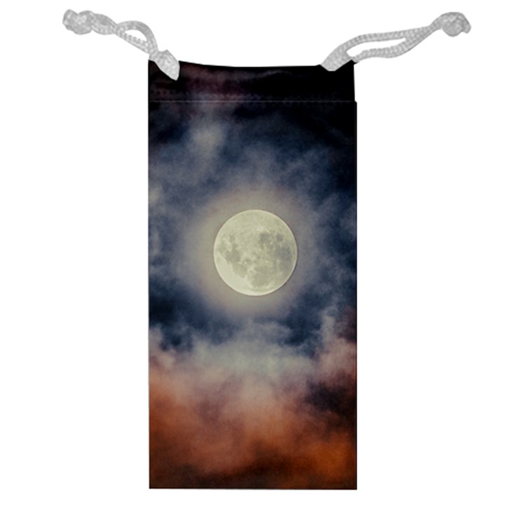 Dark Full Moonscape Midnight Scene Jewelry Bag