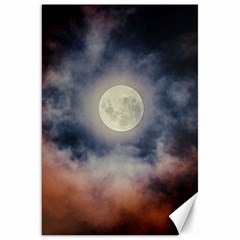 Dark Full Moonscape Midnight Scene Canvas 20  X 30  by dflcprintsclothing