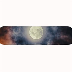 Dark Full Moonscape Midnight Scene Large Bar Mat by dflcprintsclothing