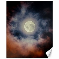 Dark Full Moonscape Midnight Scene Canvas 11  X 14  by dflcprintsclothing