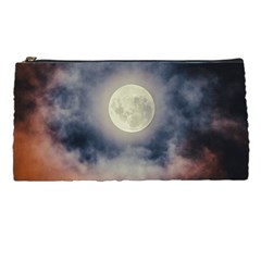 Dark Full Moonscape Midnight Scene Pencil Case by dflcprintsclothing