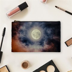 Dark Full Moonscape Midnight Scene Cosmetic Bag (medium) by dflcprintsclothing