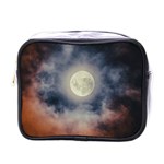 Dark Full Moonscape Midnight Scene Mini Toiletries Bag (One Side) Front