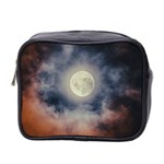 Dark Full Moonscape Midnight Scene Mini Toiletries Bag (Two Sides) Front