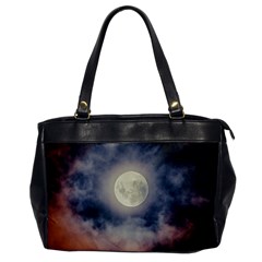 Dark Full Moonscape Midnight Scene Oversize Office Handbag by dflcprintsclothing