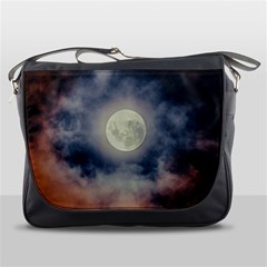 Dark Full Moonscape Midnight Scene Messenger Bag by dflcprintsclothing