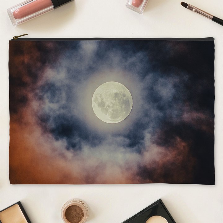 Dark Full Moonscape Midnight Scene Cosmetic Bag (XXXL)