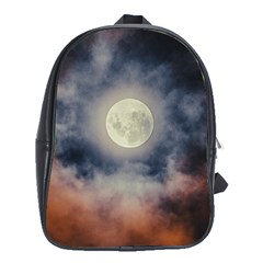 Dark Full Moonscape Midnight Scene School Bag (xl) by dflcprintsclothing