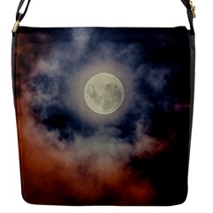 Dark Full Moonscape Midnight Scene Flap Closure Messenger Bag (s) by dflcprintsclothing