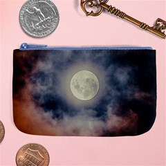 Dark Full Moonscape Midnight Scene Large Coin Purse by dflcprintsclothing