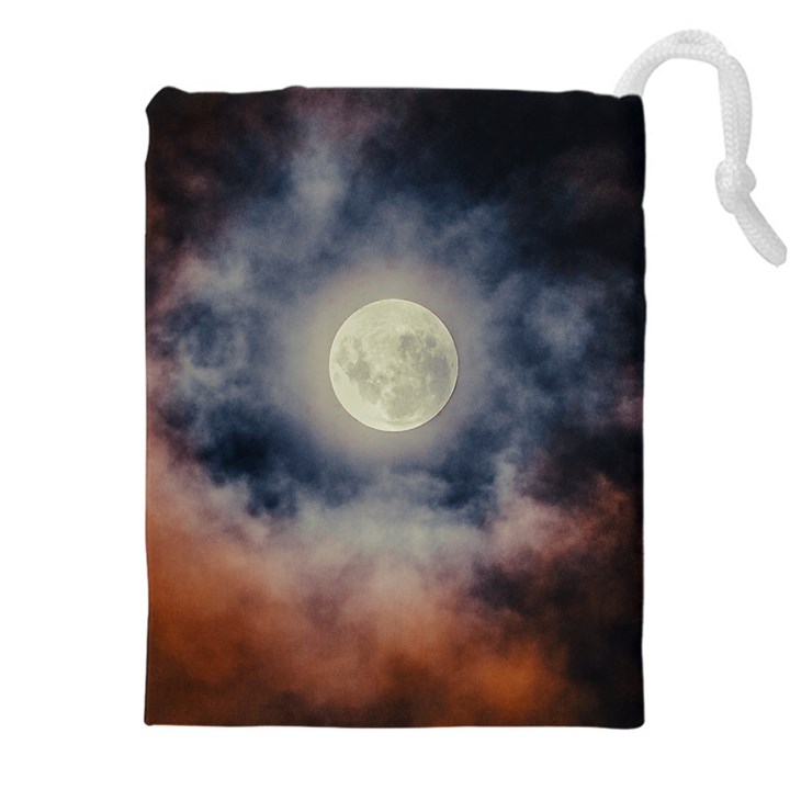 Dark Full Moonscape Midnight Scene Drawstring Pouch (4XL)