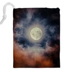 Dark Full Moonscape Midnight Scene Drawstring Pouch (4XL) Back