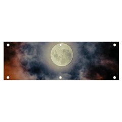 Dark Full Moonscape Midnight Scene Banner And Sign 6  X 2  by dflcprintsclothing