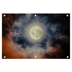 Dark Full Moonscape Midnight Scene Banner And Sign 6  X 4  by dflcprintsclothing