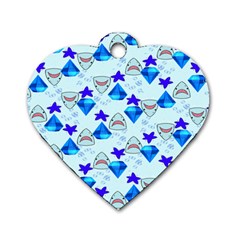 Sealife Dog Tag Heart (two Sides) by Sparkle