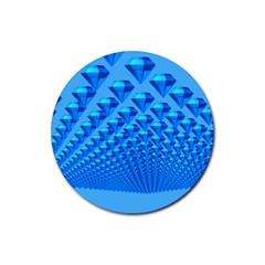 Diamond Pattern Rubber Coaster (round) by Sparkle