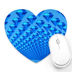 Diamond Pattern Heart Mousepad by Sparkle