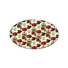 Flowers Pattern Sticker Oval (10 Pack)