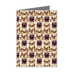 Pugs Mini Greeting Card by Sparkle