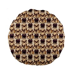 Pugs Standard 15  Premium Round Cushions by Sparkle