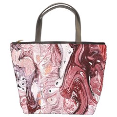 Cora; Abstraction Bucket Bag by kaleidomarblingart