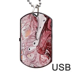 Cora; Abstraction Dog Tag Usb Flash (one Side) by kaleidomarblingart