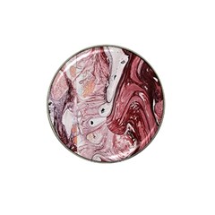 Cora; Abstraction Hat Clip Ball Marker by kaleidomarblingart