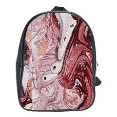 Cora; Abstraction School Bag (large) by kaleidomarblingart