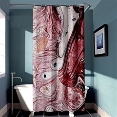 Cora; Abstraction Shower Curtain 36  X 72  (stall)  by kaleidomarblingart