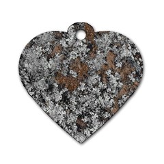 Floral Surface Print Design Dog Tag Heart (one Side) by dflcprintsclothing