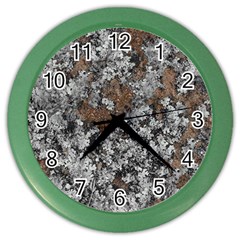 Floral Surface Print Design Color Wall Clock by dflcprintsclothing