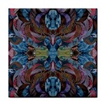 Marbled confetti symmetry Tile Coaster Front