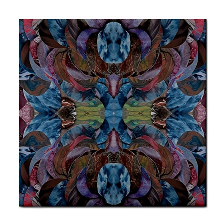 Marbled confetti symmetry Tile Coaster