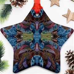 Marbled Confetti Symmetry Ornament (star) by kaleidomarblingart