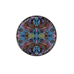 Marbled Confetti Symmetry Hat Clip Ball Marker by kaleidomarblingart