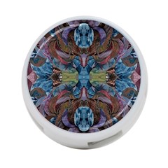 Marbled Confetti Symmetry 4-port Usb Hub (one Side) by kaleidomarblingart