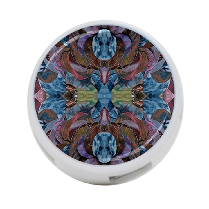 Marbled confetti symmetry 4-Port USB Hub (One Side)