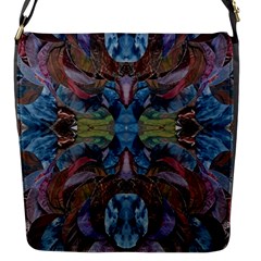 Marbled Confetti Symmetry Flap Closure Messenger Bag (s) by kaleidomarblingart