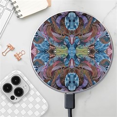 Marbled Confetti Symmetry Wireless Charger by kaleidomarblingart