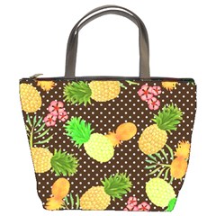 Troipcal Pineapple Fun Bucket Bag by PaperDesignNest