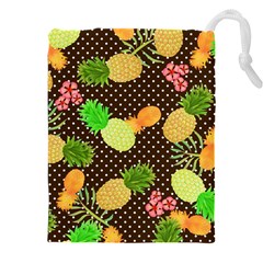 Troipcal Pineapple Fun Drawstring Pouch (5xl) by PaperDesignNest