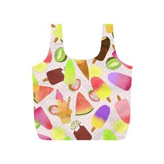 Ice Cream Pink Full Print Recycle Bag (S)