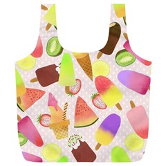 Ice Cream Pink Full Print Recycle Bag (XL)