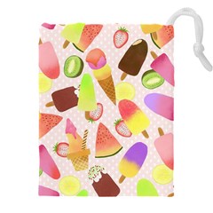 Ice Cream Pink Drawstring Pouch (4XL)