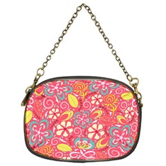 Whimsy Floral Pattern  Chain Purse (one Side) by PaperDesignNest